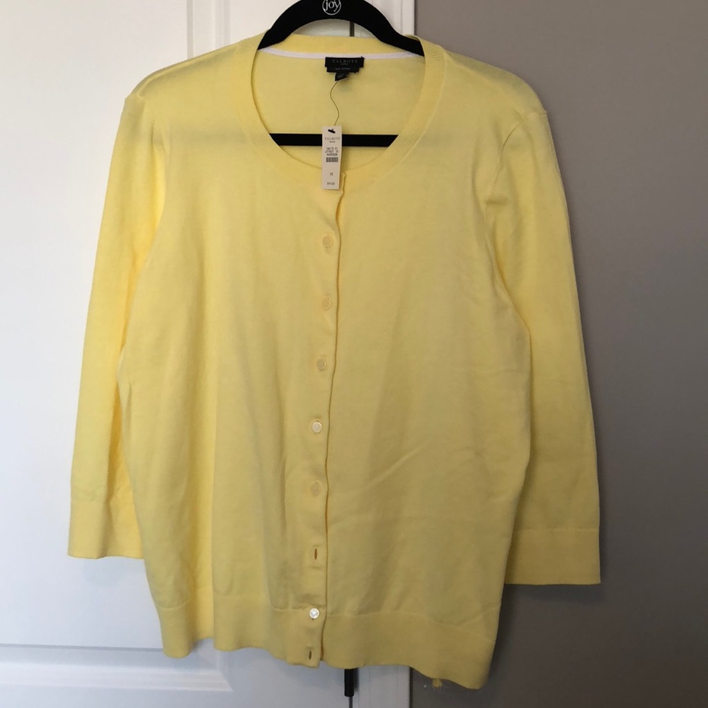 NWT Talbots Charming Cardigan - Yellow